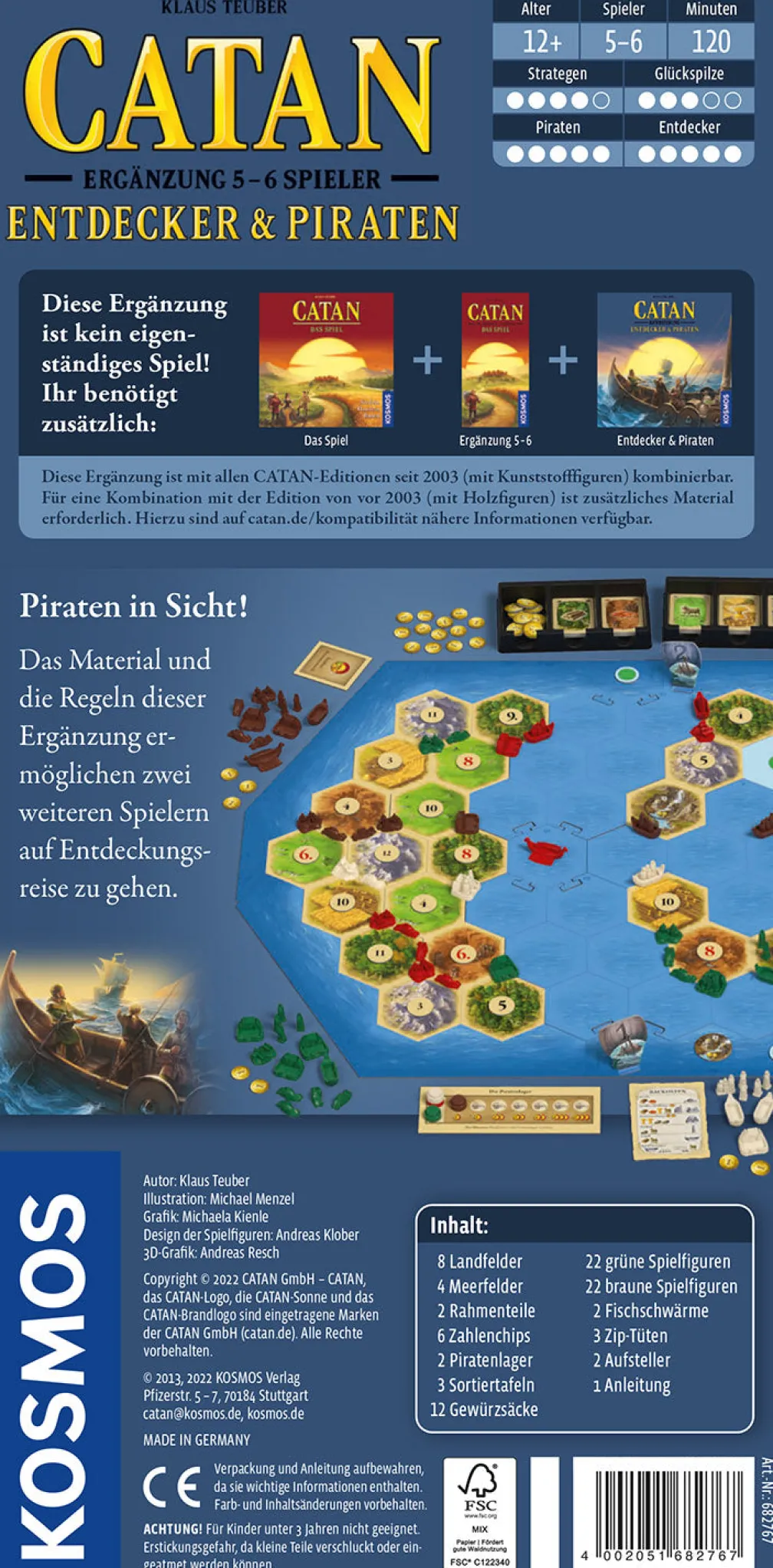 CATAN - Ergänzung 5-6 Spieler - Entdecker & Piraten