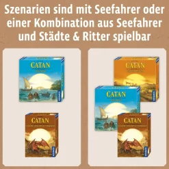 CATAN - Szenarien für Erweiterungen - Schätze, Drachen & Entdecker