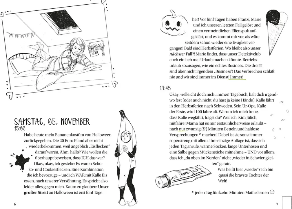 Die drei !!!, Kims Tagebuch, Pleiten, Pech und Pannen