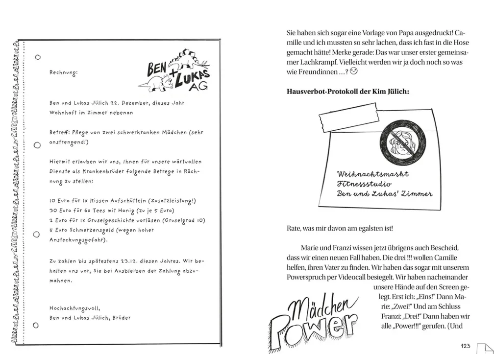 Die drei !!!, Kims Tagebuch, Pleiten, Pech und Pannen