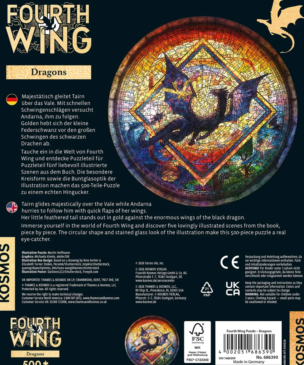 Fourth Wing Puzzle - Dragons