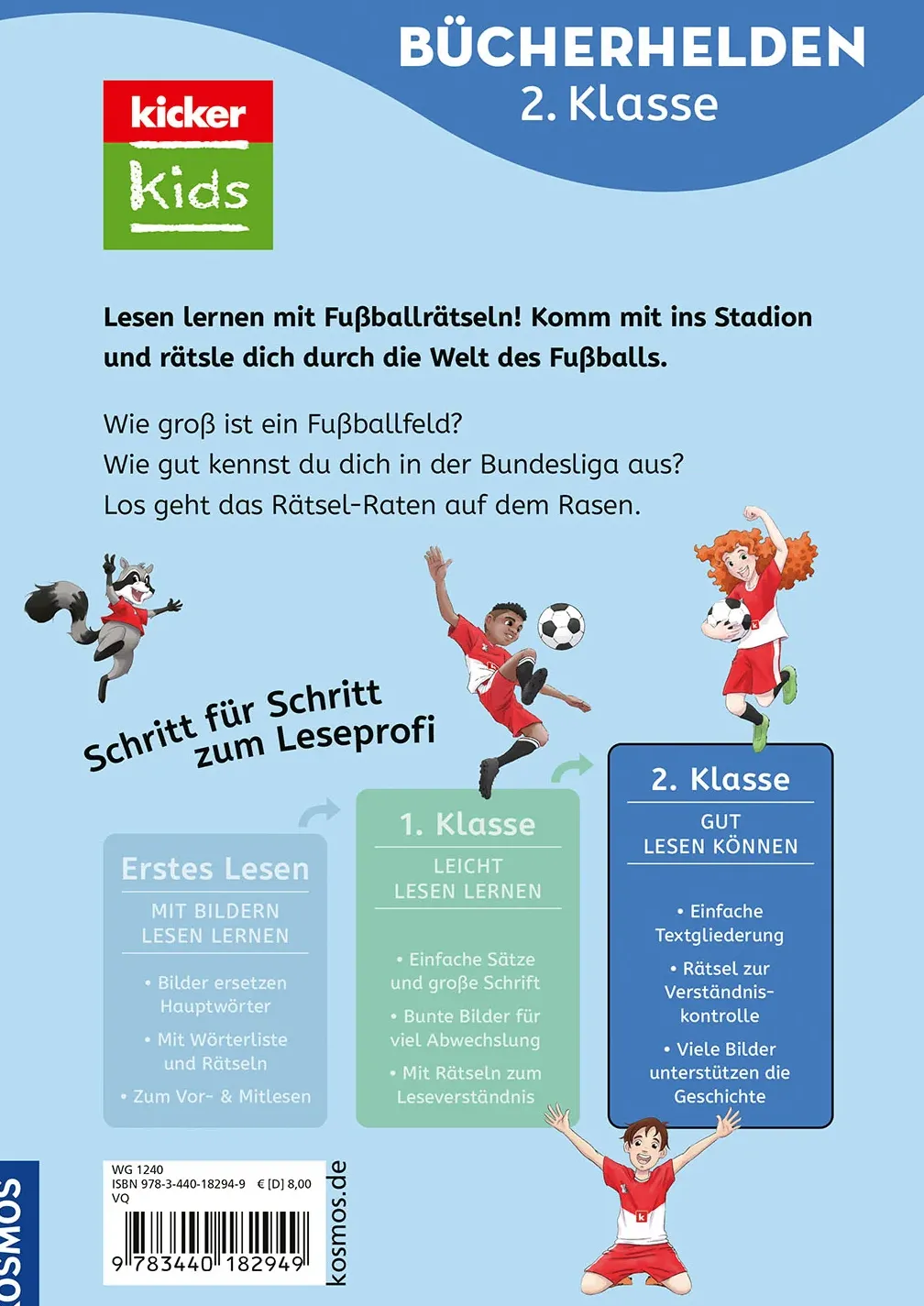 kicker Kids, Lesen lernen mit Fußballrätseln,