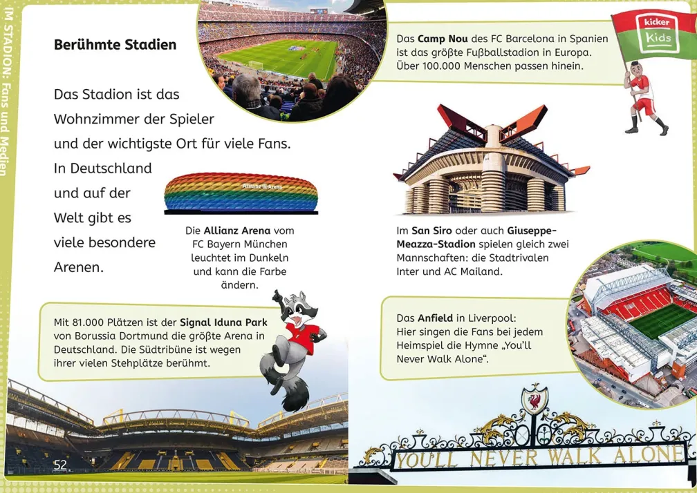 kicker Kids, Profi-Wissen Fußball