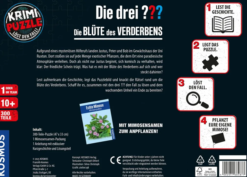 Krimi-Puzzle: Die drei ??? - Die Blüte des Verderbens
