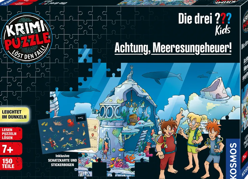 Krimi-Puzzle: Die drei ??? Kids - Achtung, Meeresungeheuer!