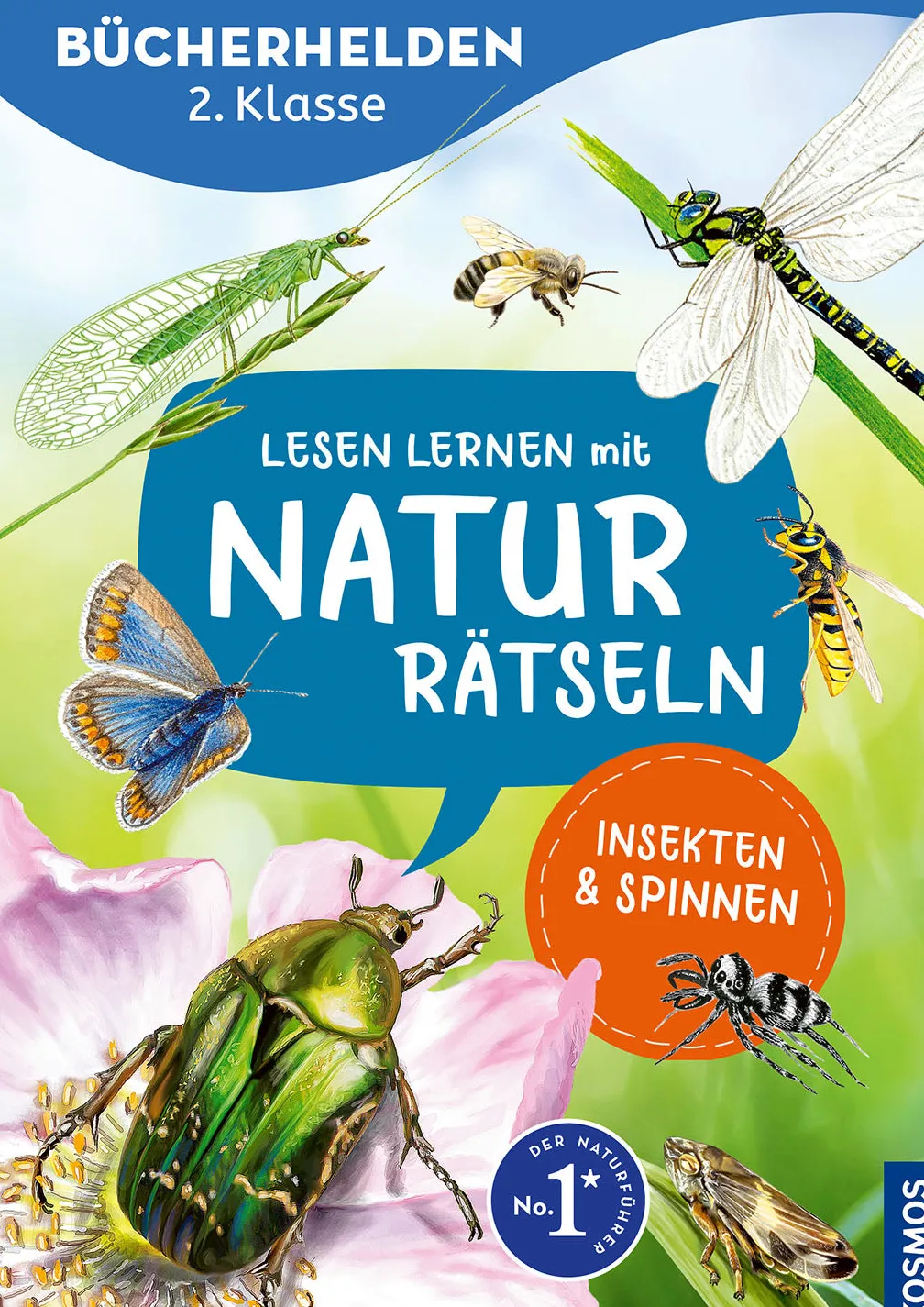 Lesen lernen mit Naturrätseln, Bücherhelden 2. Klasse, Insekten & Spinnen